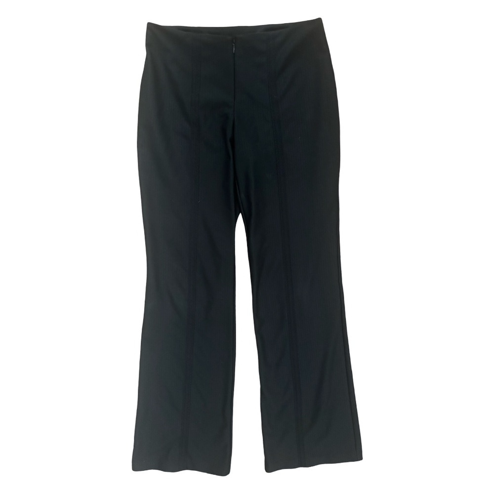 Vintage Y2k Express no waistband pinstripe/lace flare trousers - black - 4/Small